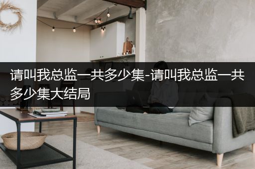 请叫我总监一共多少集-请叫我总监一共多少集大结局